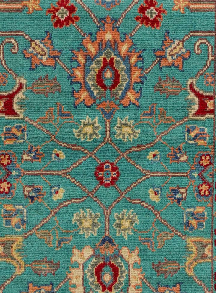 3' 4 x 4' 10 Hand Knotted Kazak Rug