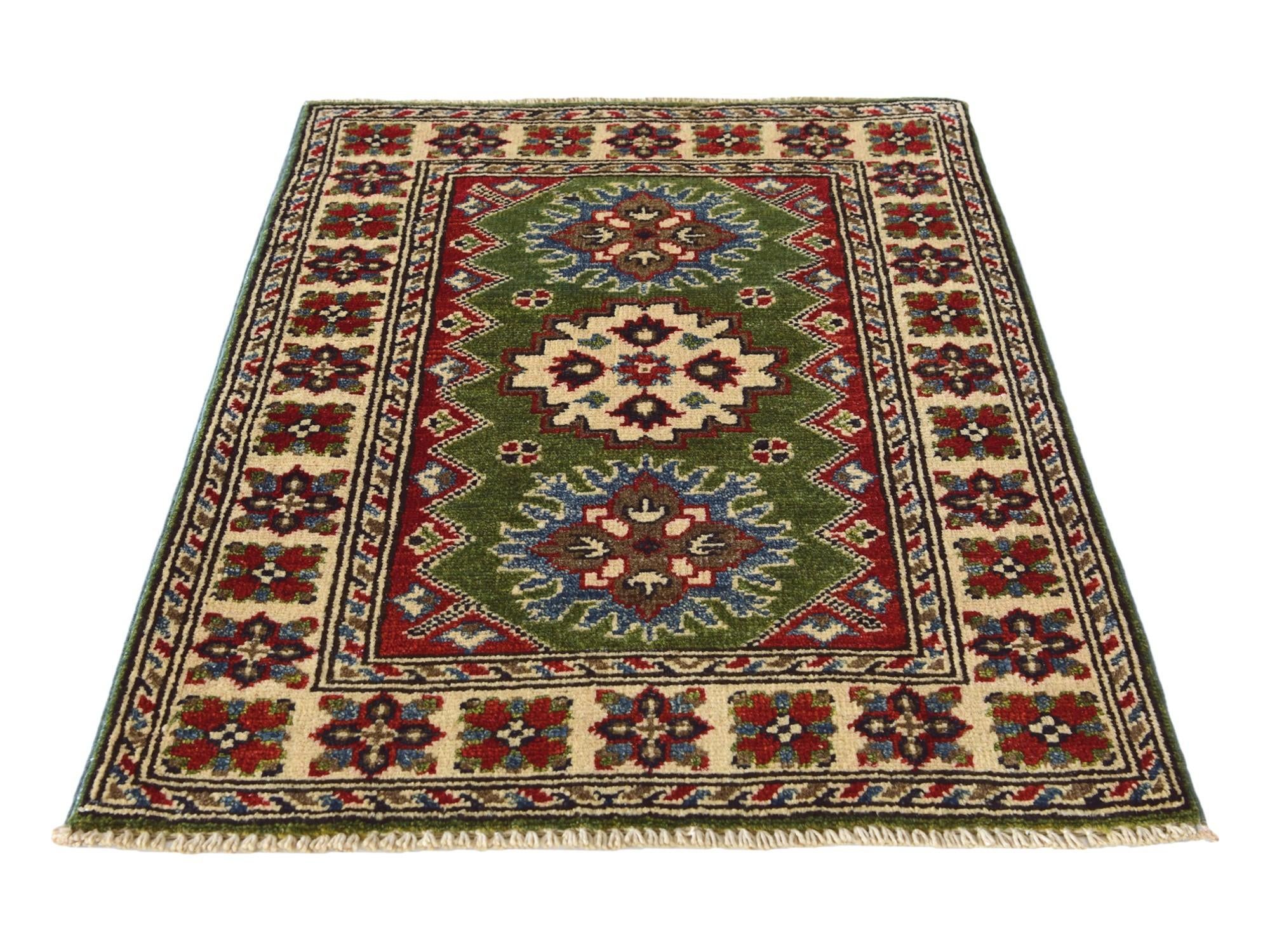 1' 11 x 2' 10 Hand Knotted Kazak Rug