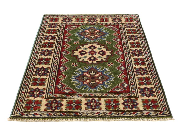 Detail image of 1' 11 x 2' 10 Hand Knotted Kazak Rug
