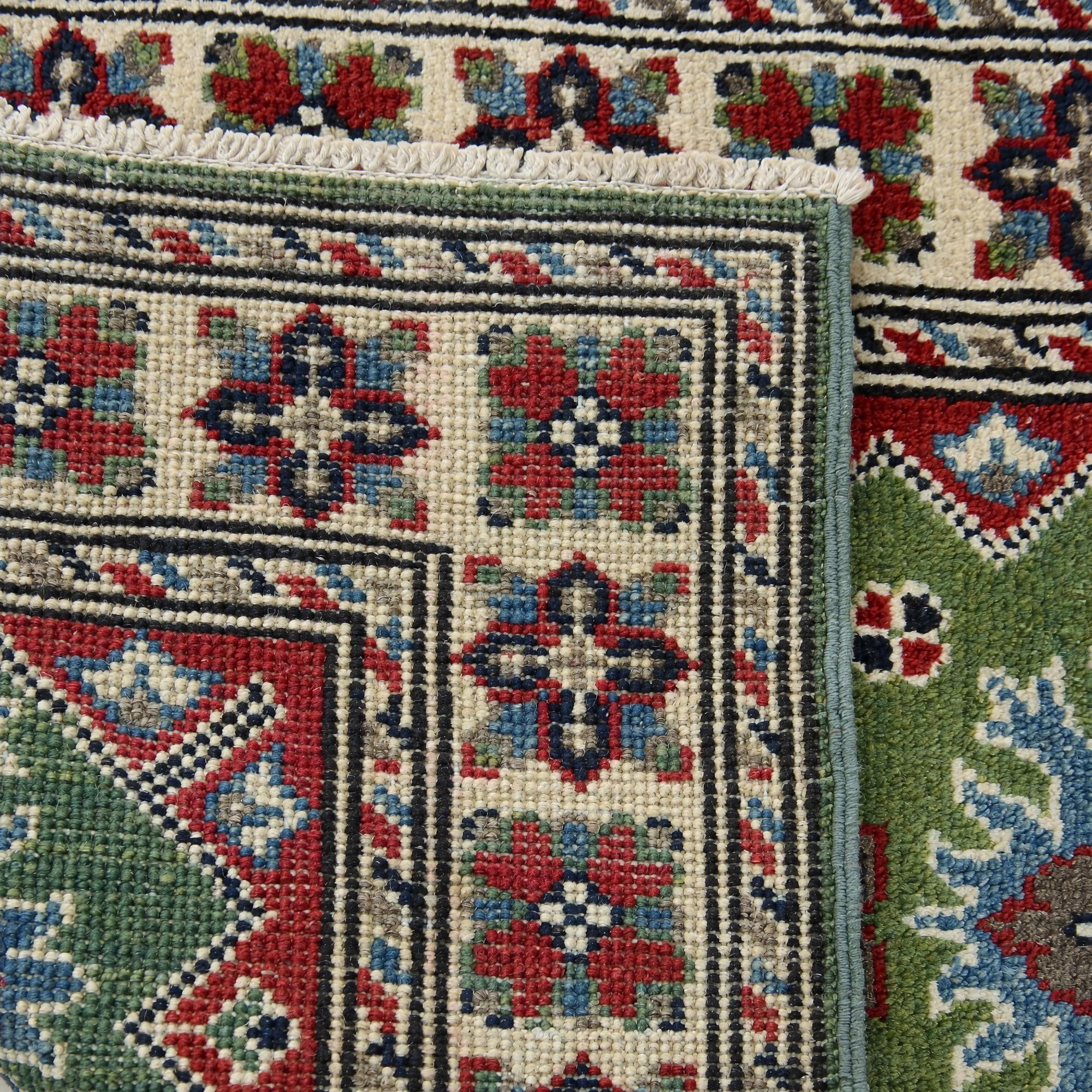 60cm x 85cm Hand Knotted Kazak Rug