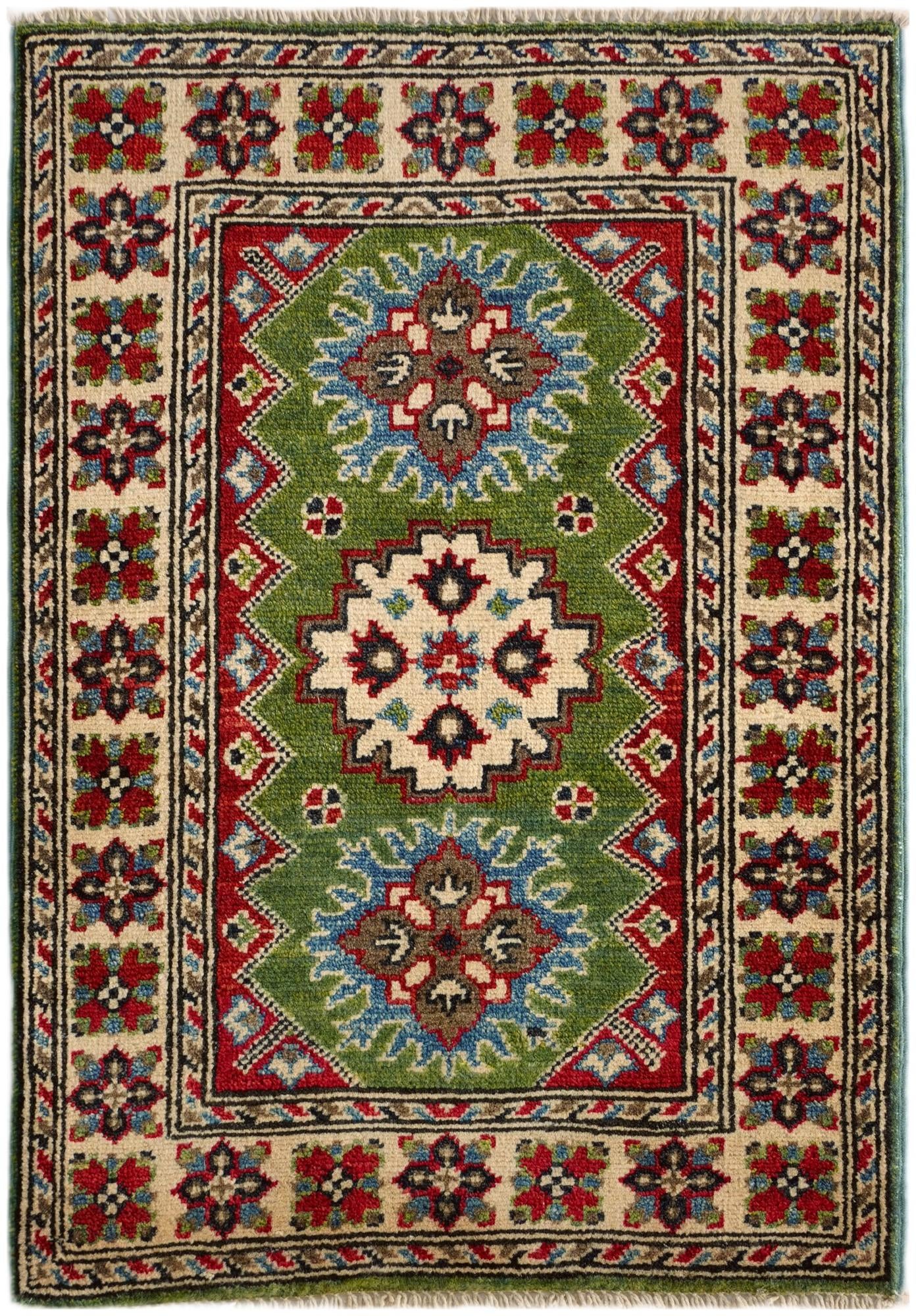 1' 11 x 2' 10 Hand Knotted Kazak Rug