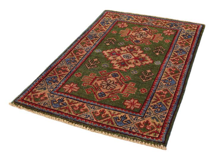 1' 11 x 3' 2 Hand Knotted Kazak Rug