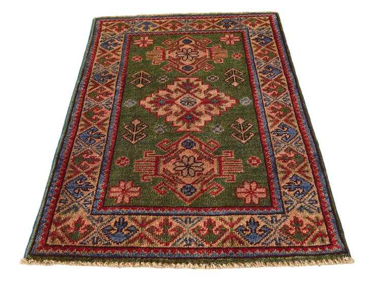 Detail image of 1' 11 x 3' 2 Hand Knotted Kazak Rug