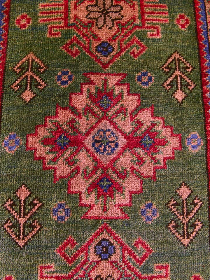 1' 11 x 3' 2 Hand Knotted Kazak Rug