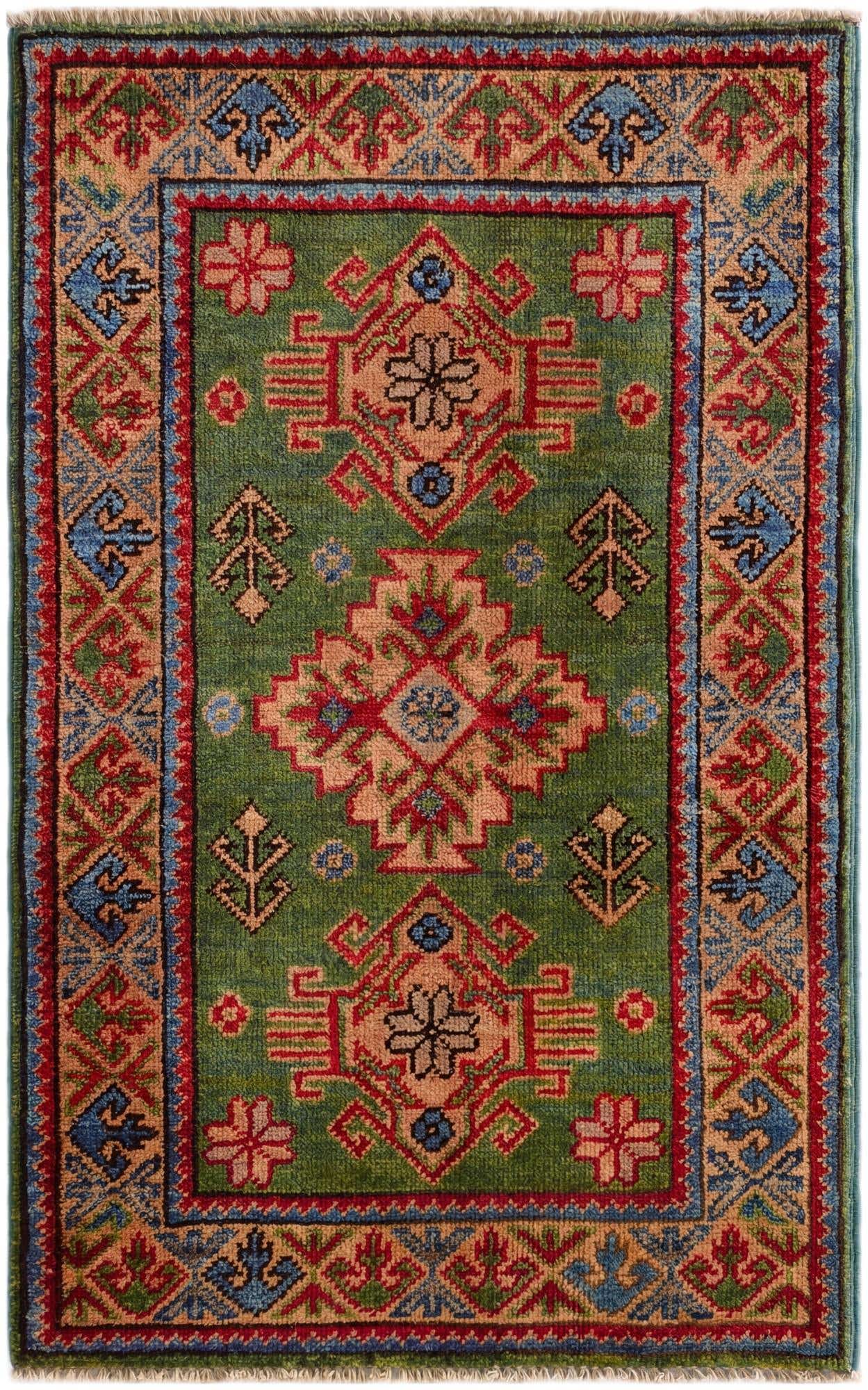 1' 11 x 3' 2 Hand Knotted Kazak Rug