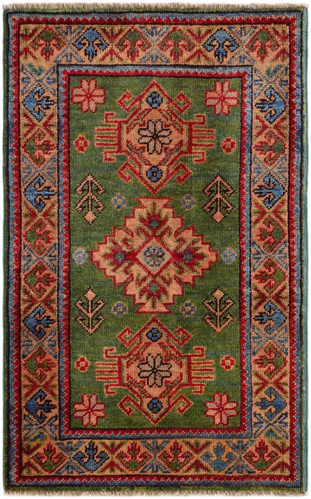 1' 11 x 3' 2 Hand Knotted Kazak Rug