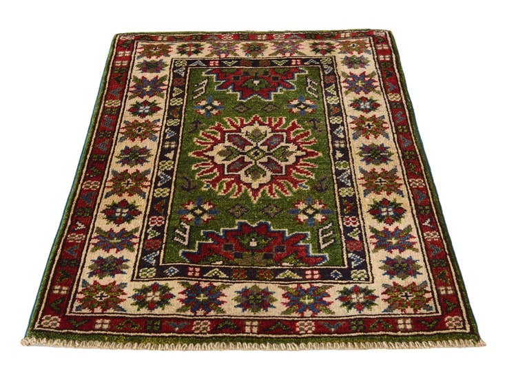 Detail image of 2' 1 x 2' 11 Hand Knotted Kazak Rug