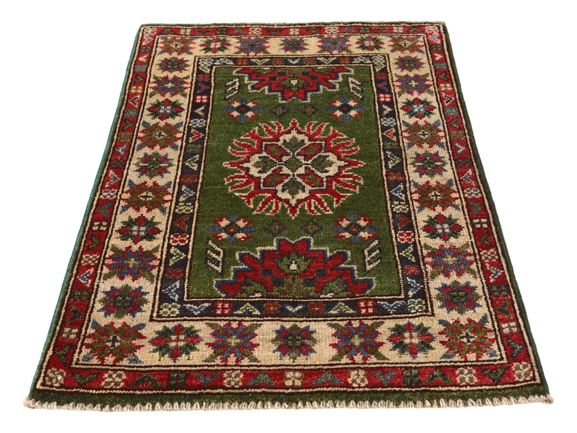 2' x 3' Hand Knotted Kazak Rug