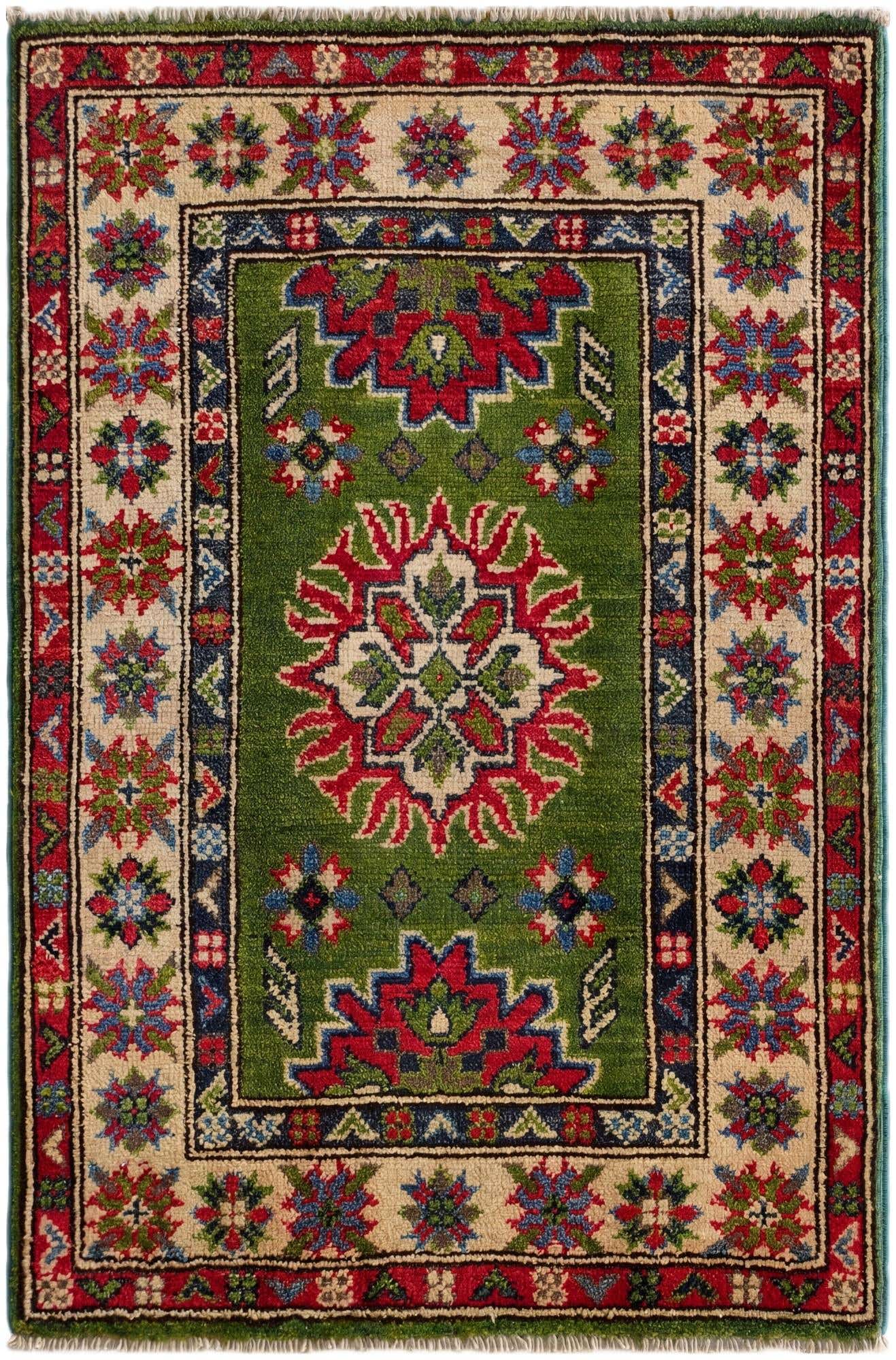 2' x 3' Hand Knotted Kazak Rug