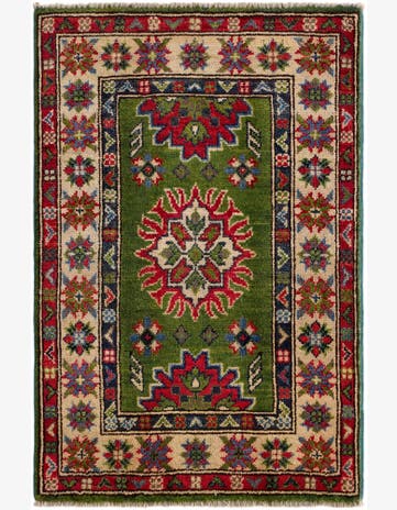 2' x 3' Hand Knotted Kazak Rug