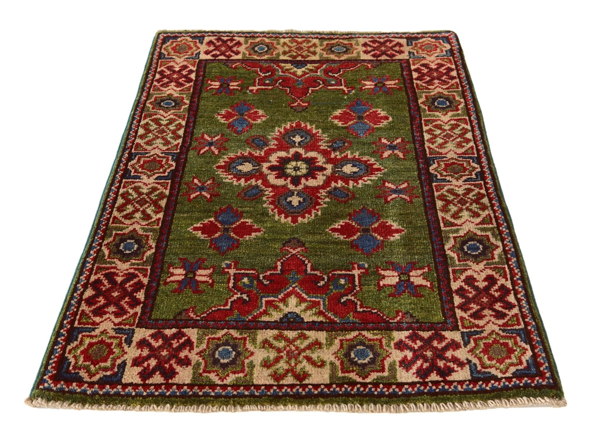 2' x 3' Hand Knotted Kazak Rug