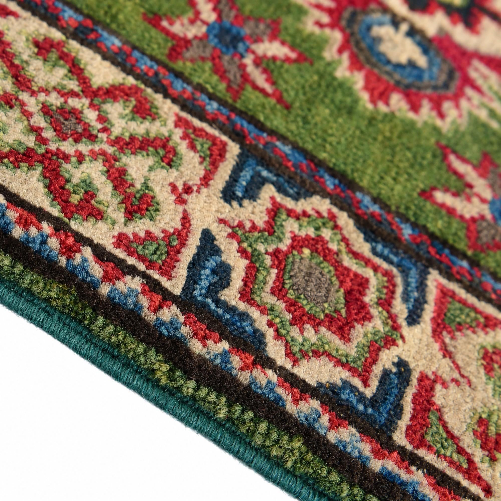 60cm x 90cm anudado a mano Kazak Alfombra