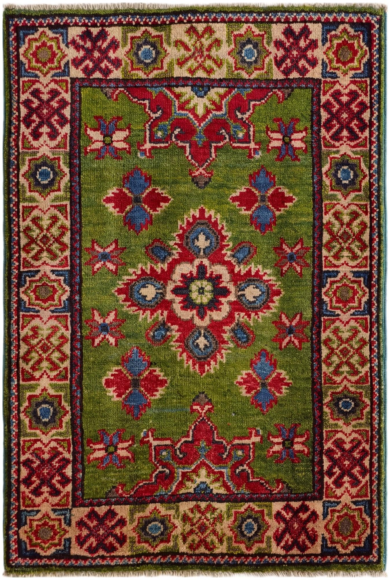 2' x 3' Hand Knotted Kazak Rug