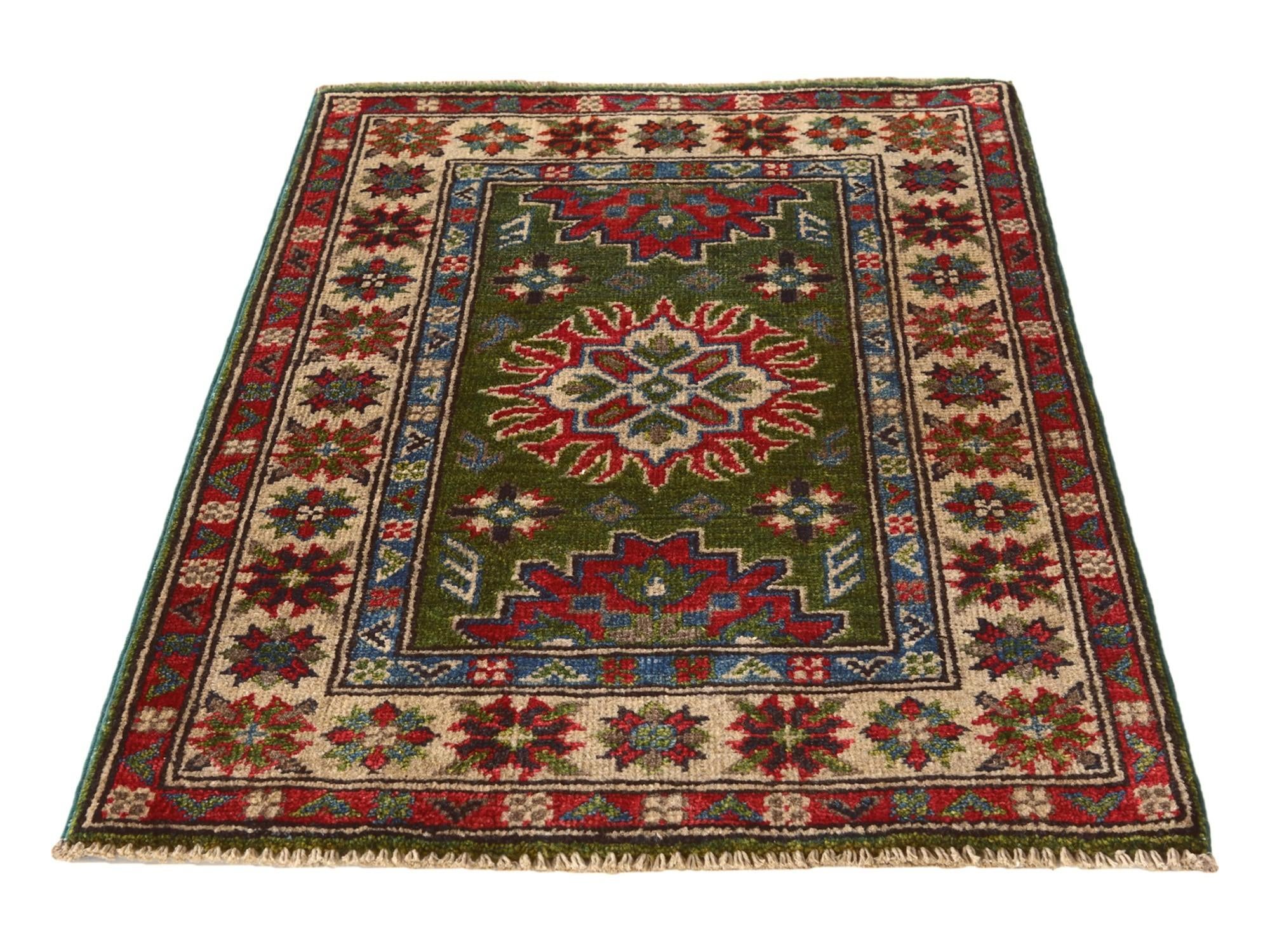 2' x 2' 11 Hand Knotted Kazak Rug