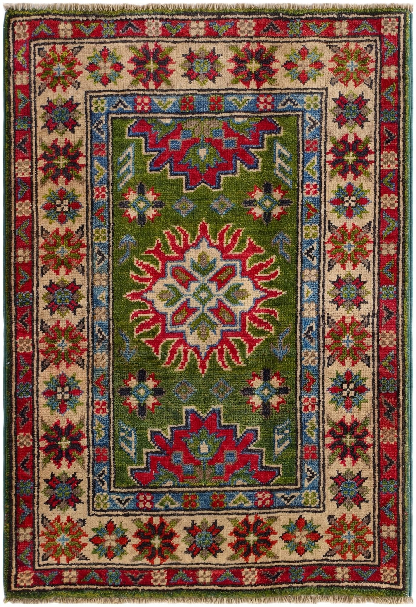 2' x 2' 11 Hand Knotted Kazak Rug