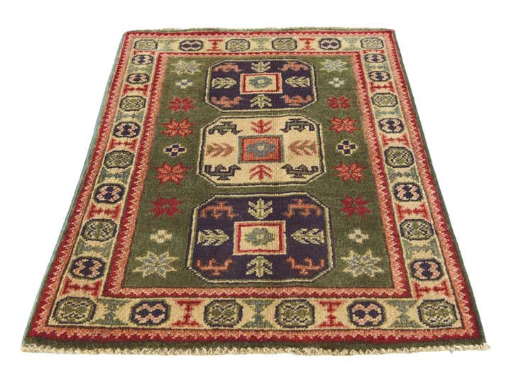 2' x 3' Hand Knotted Kazak Rug