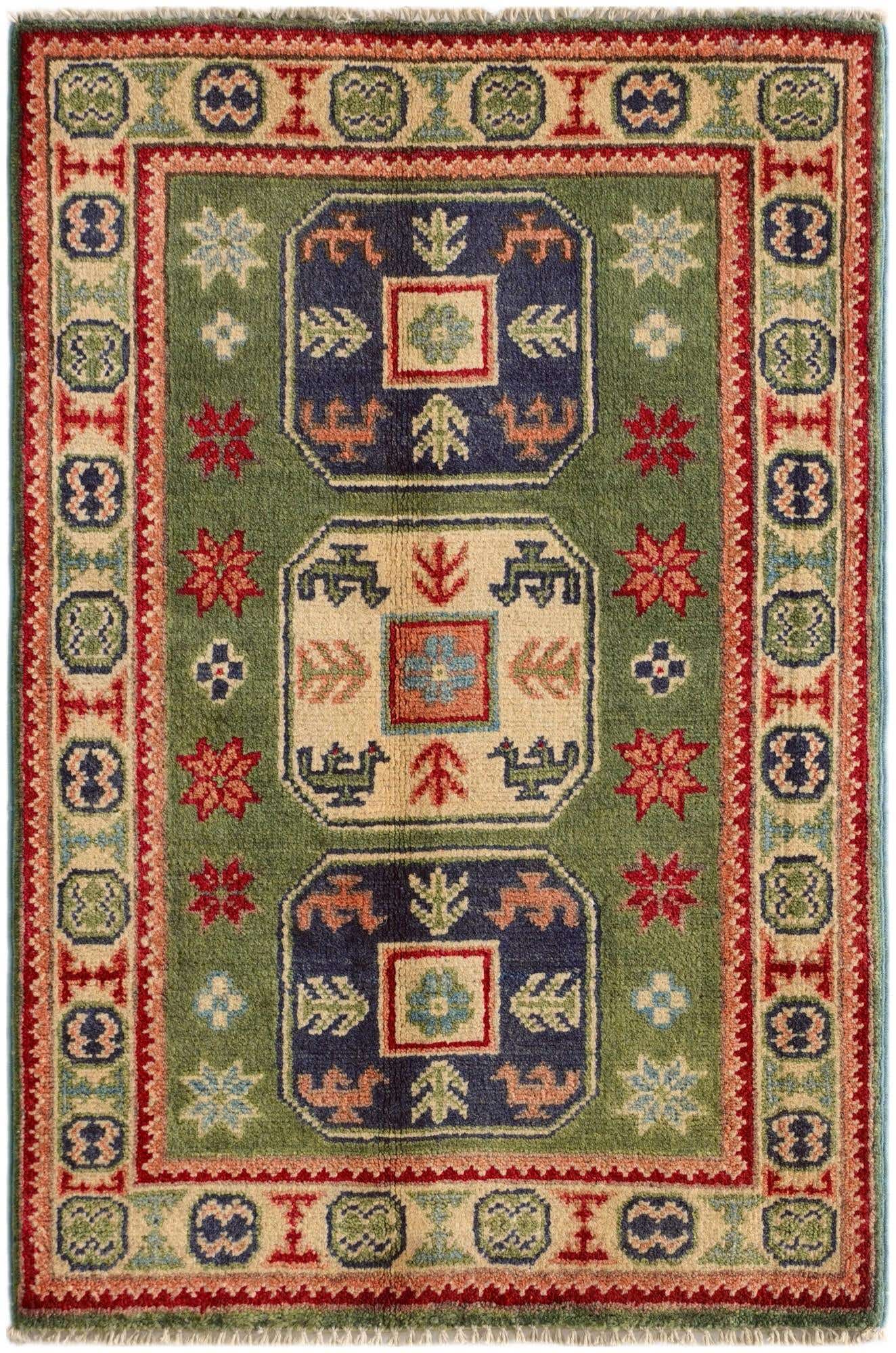 2' x 3' Hand Knotted Kazak Rug