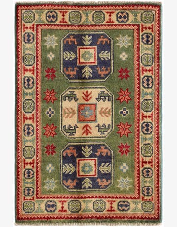 2' x 3' Hand Knotted Kazak Rug
