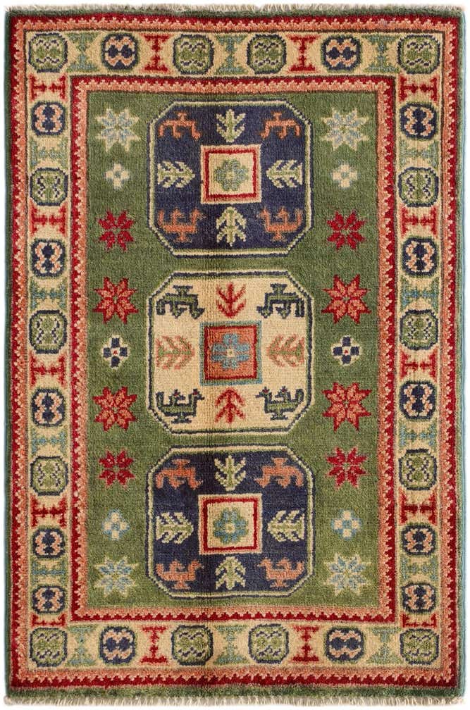 2' x 3' Hand Knotted Kazak Rug