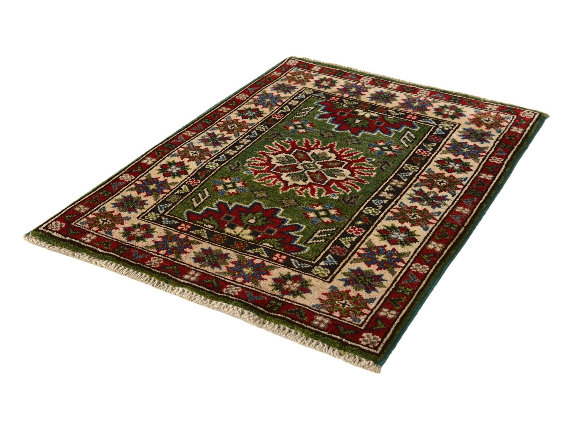 1' 11 x 2' 7 Hand Knotted Kazak Rug