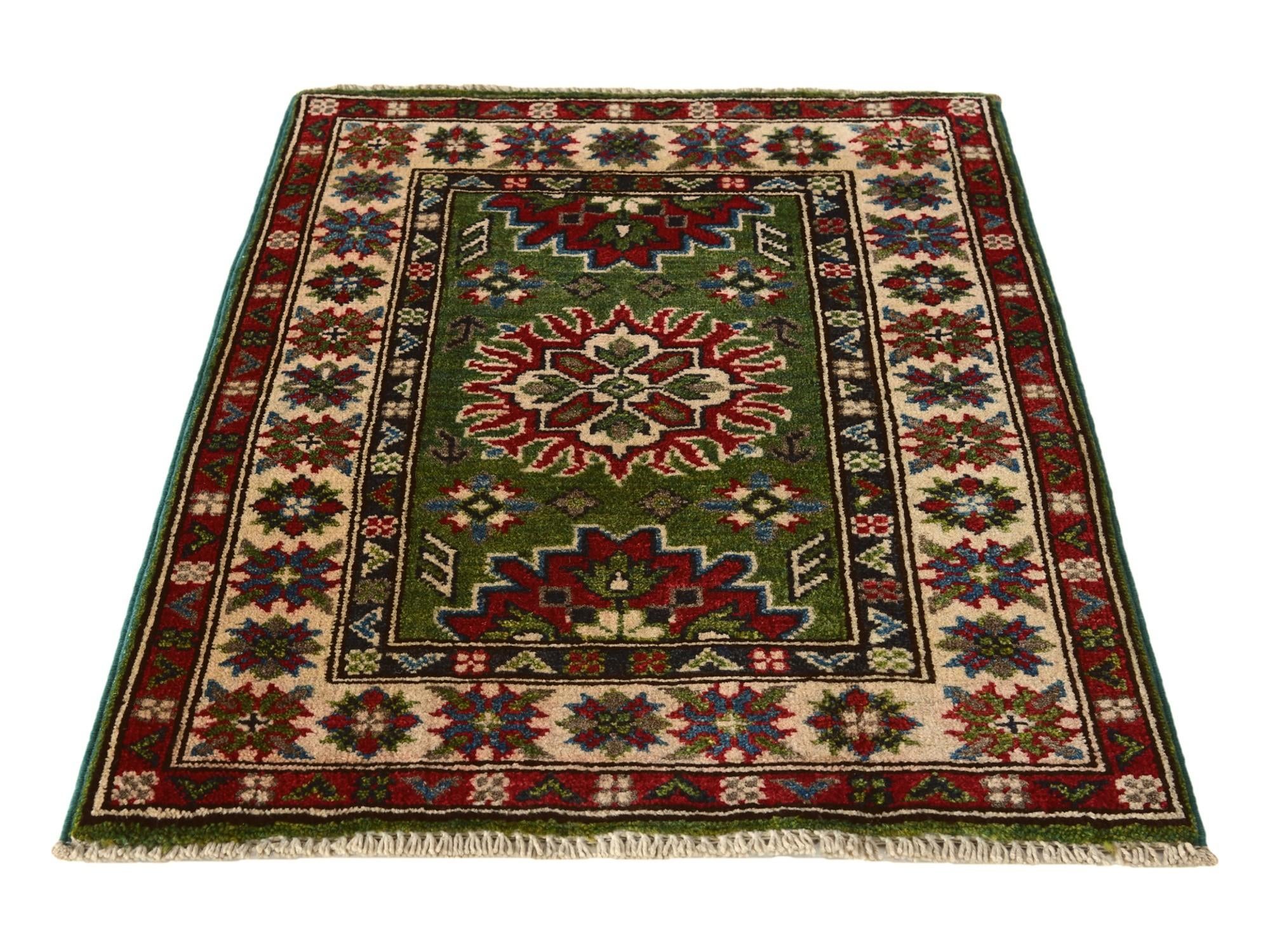 1' 11 x 2' 7 Hand Knotted Kazak Rug