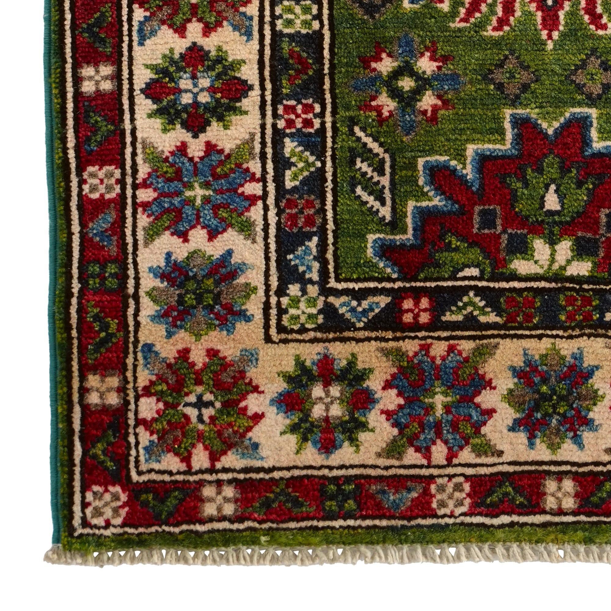 1' 11 x 2' 7 Hand Knotted Kazak Rug