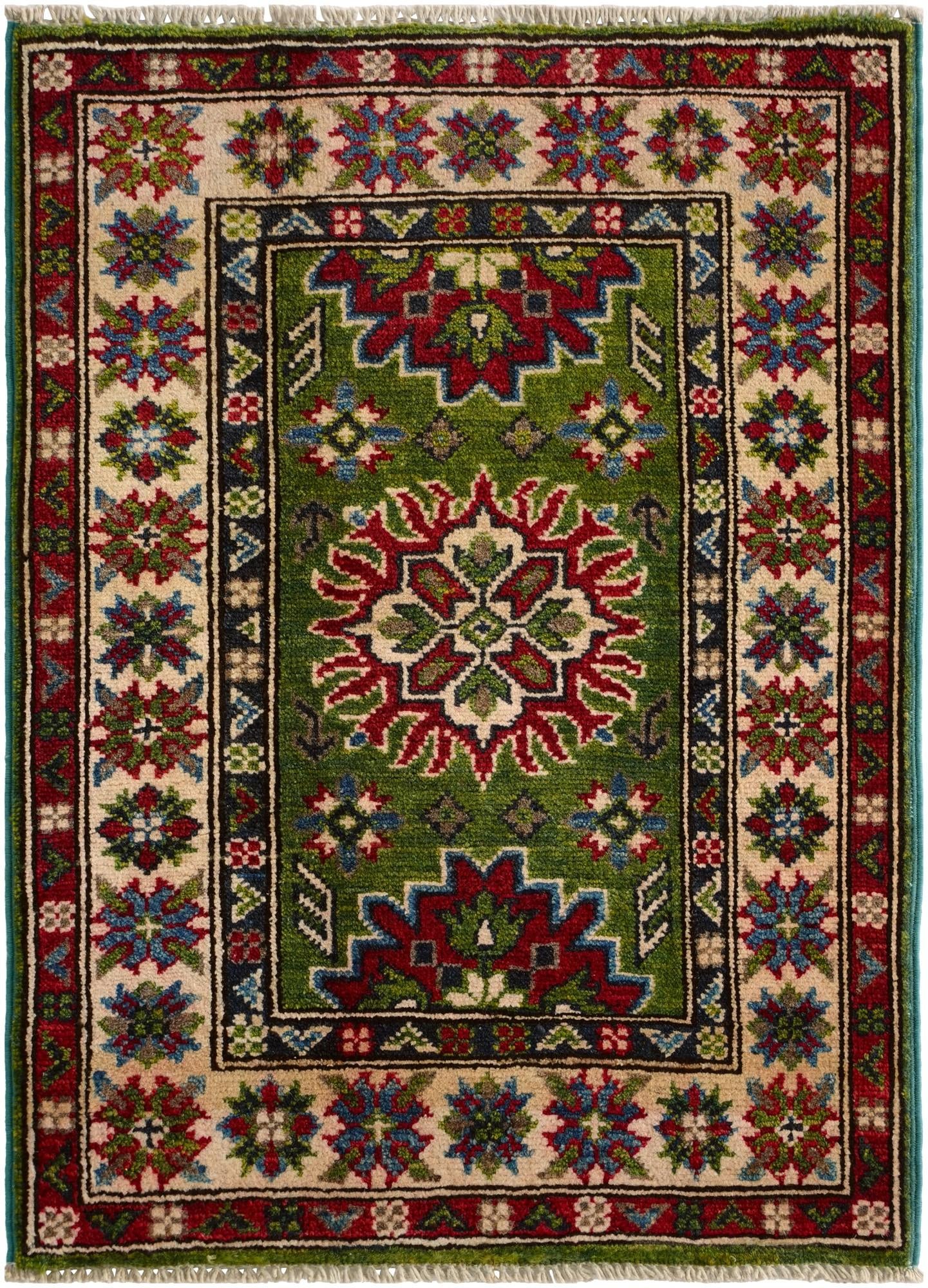 1' 11 x 2' 7 Hand Knotted Kazak Rug