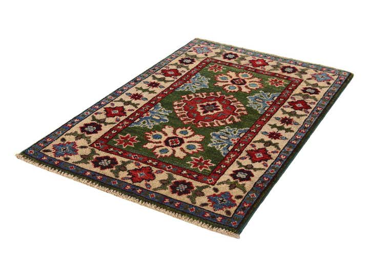 1' 11 x 2' 11 Hand Knotted Kazak Rug
