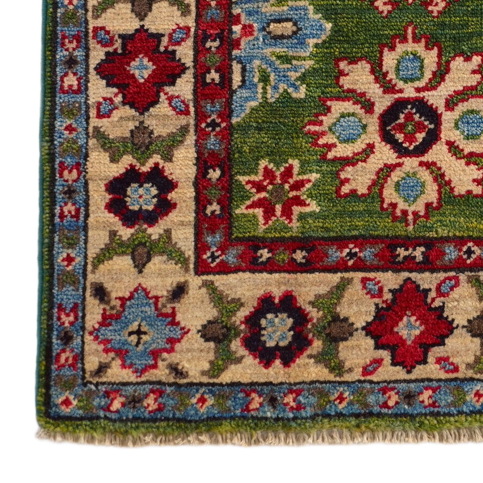 1' 11 x 2' 11 Hand Knotted Kazak Rug