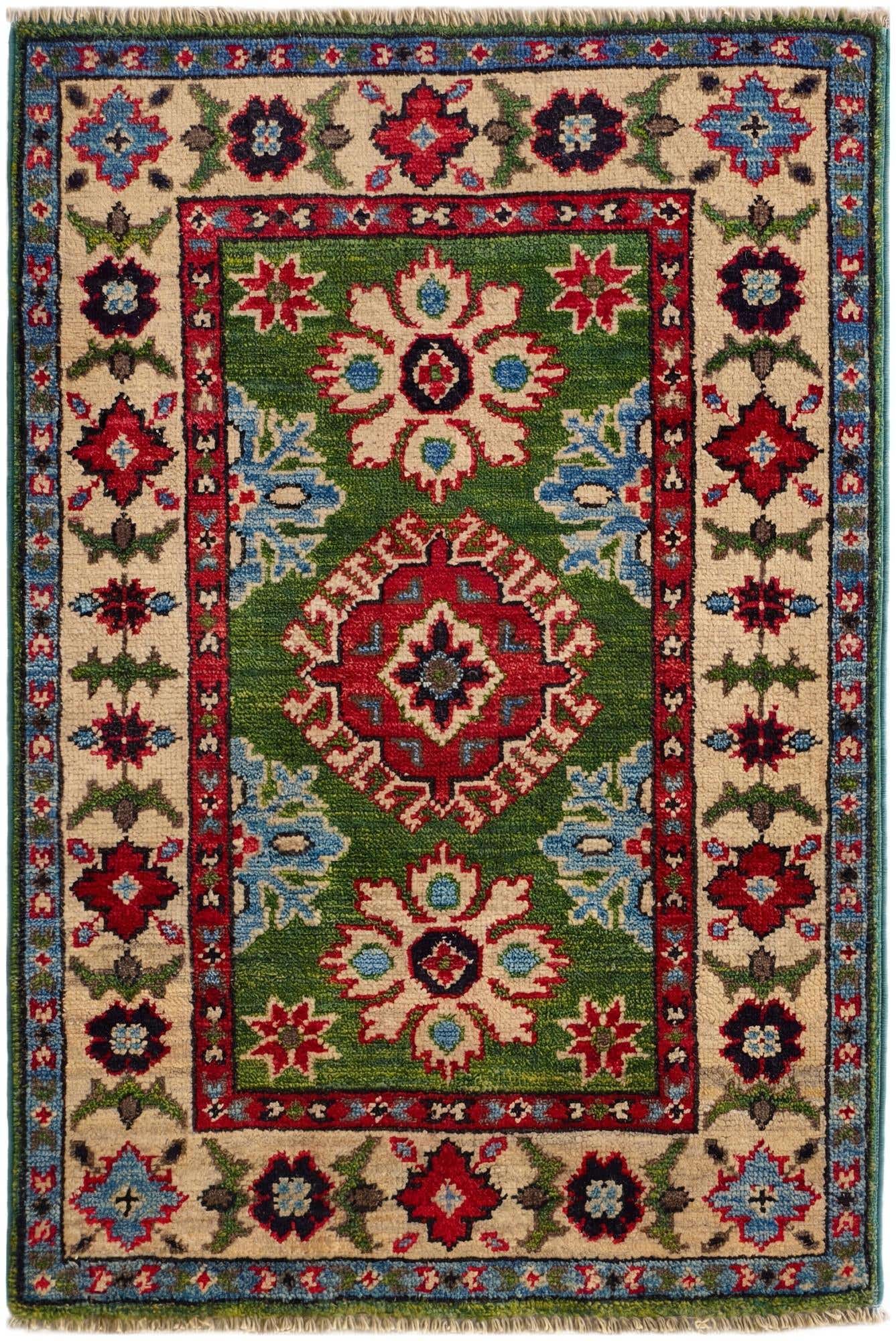 1' 11 x 2' 11 Hand Knotted Kazak Rug