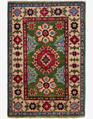 1' 11 x 2' 11 Hand Knotted Kazak Rug