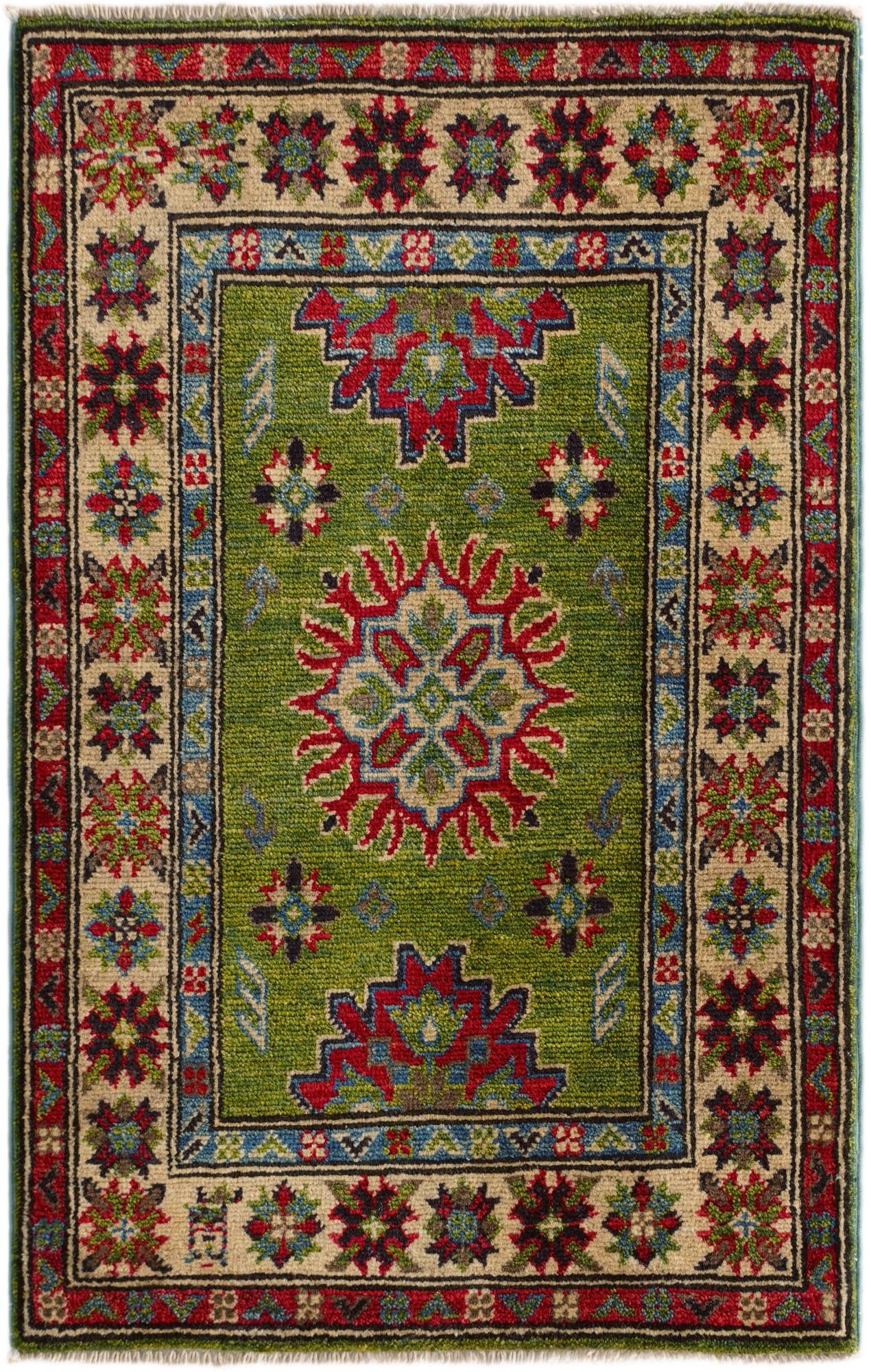 2' x 3' 2 Hand Knotted Kazak Rug