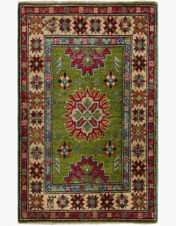 2' x 3' 2 Hand Knotted Kazak Rug