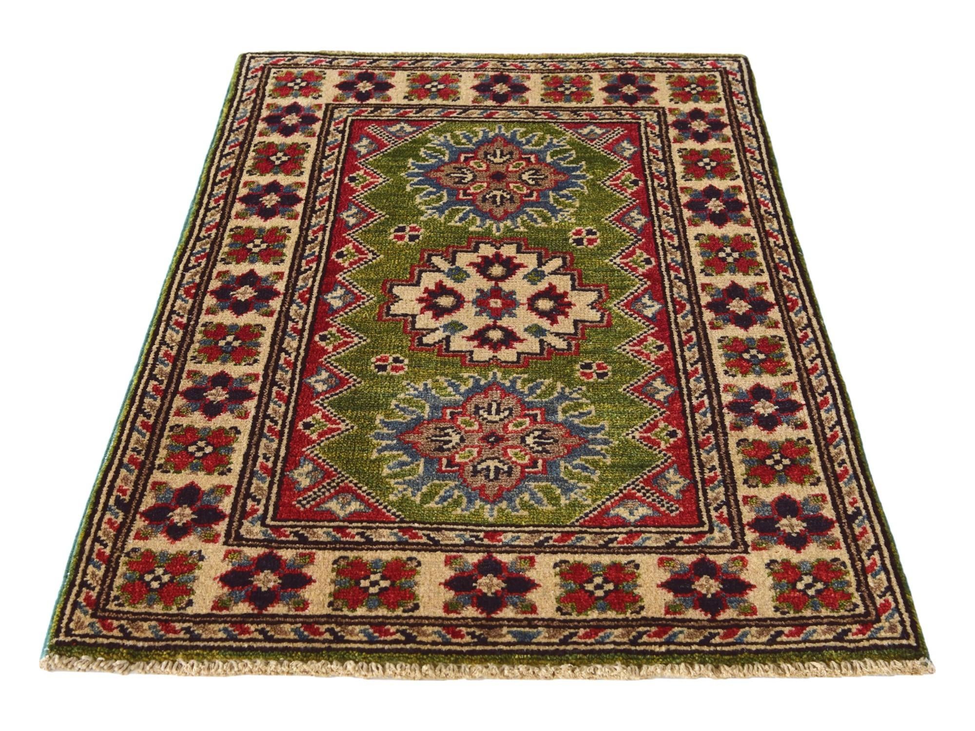 2' x 3' Hand Knotted Kazak Rug
