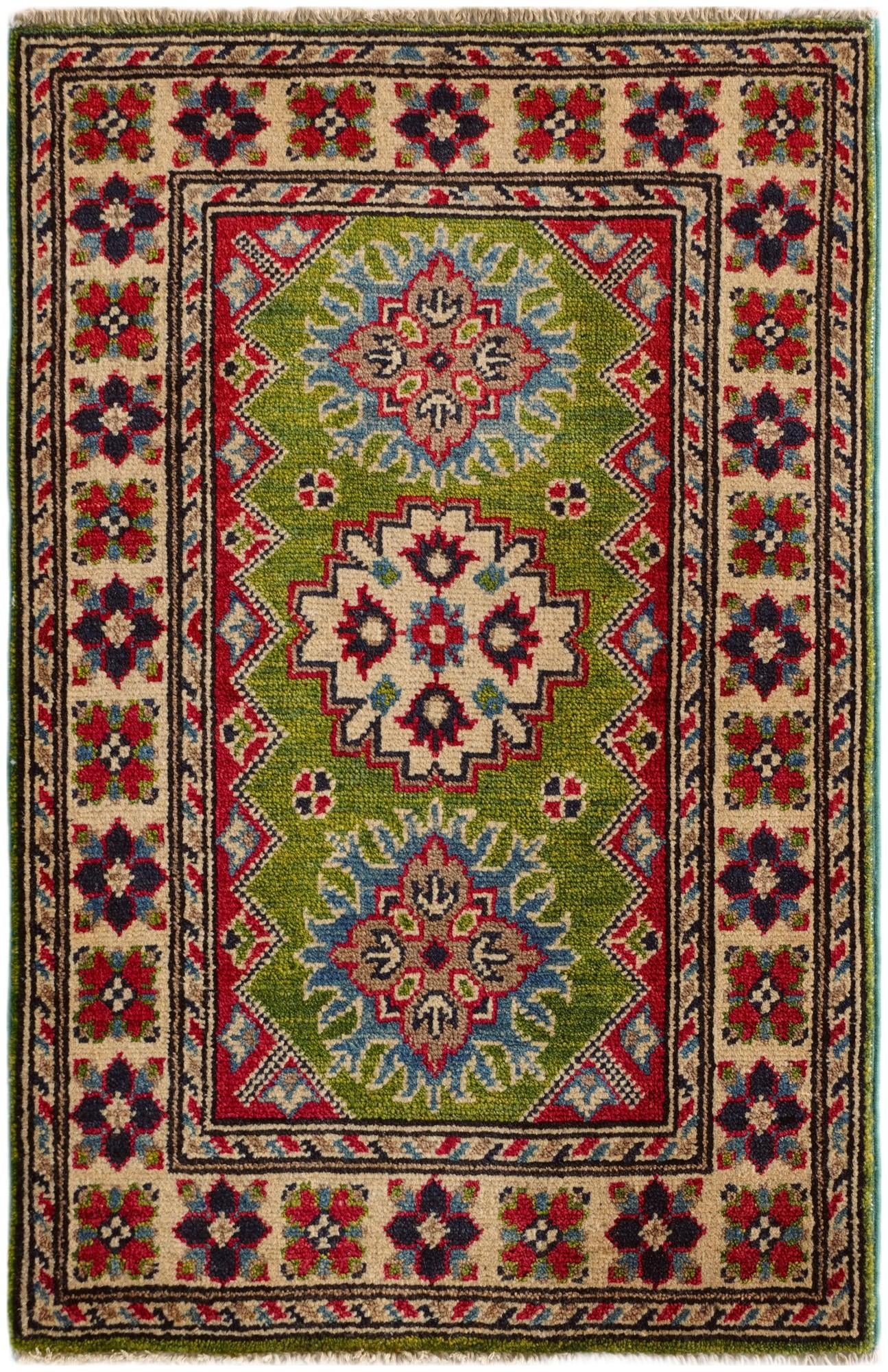 2' x 3' Hand Knotted Kazak Rug