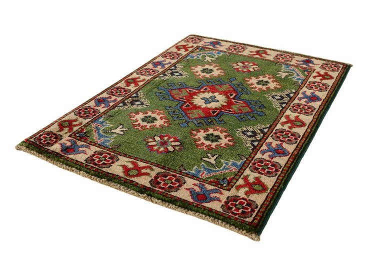 Detail image of 2' 1 x 2' 11 Hand Knotted Kazak Rug