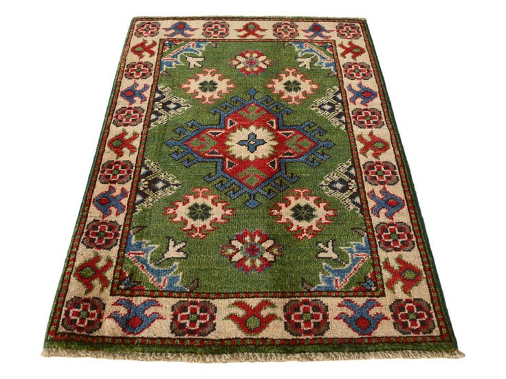 Detail image of 2' 1 x 2' 11 Hand Knotted Kazak Rug