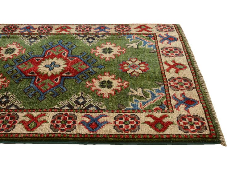 Detail image of 2' 1 x 2' 11 Hand Knotted Kazak Rug