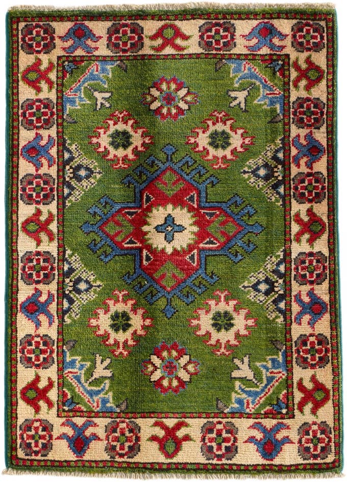 Detailansicht von 65cm x 90cm Handgeknüpft Kazak Teppich