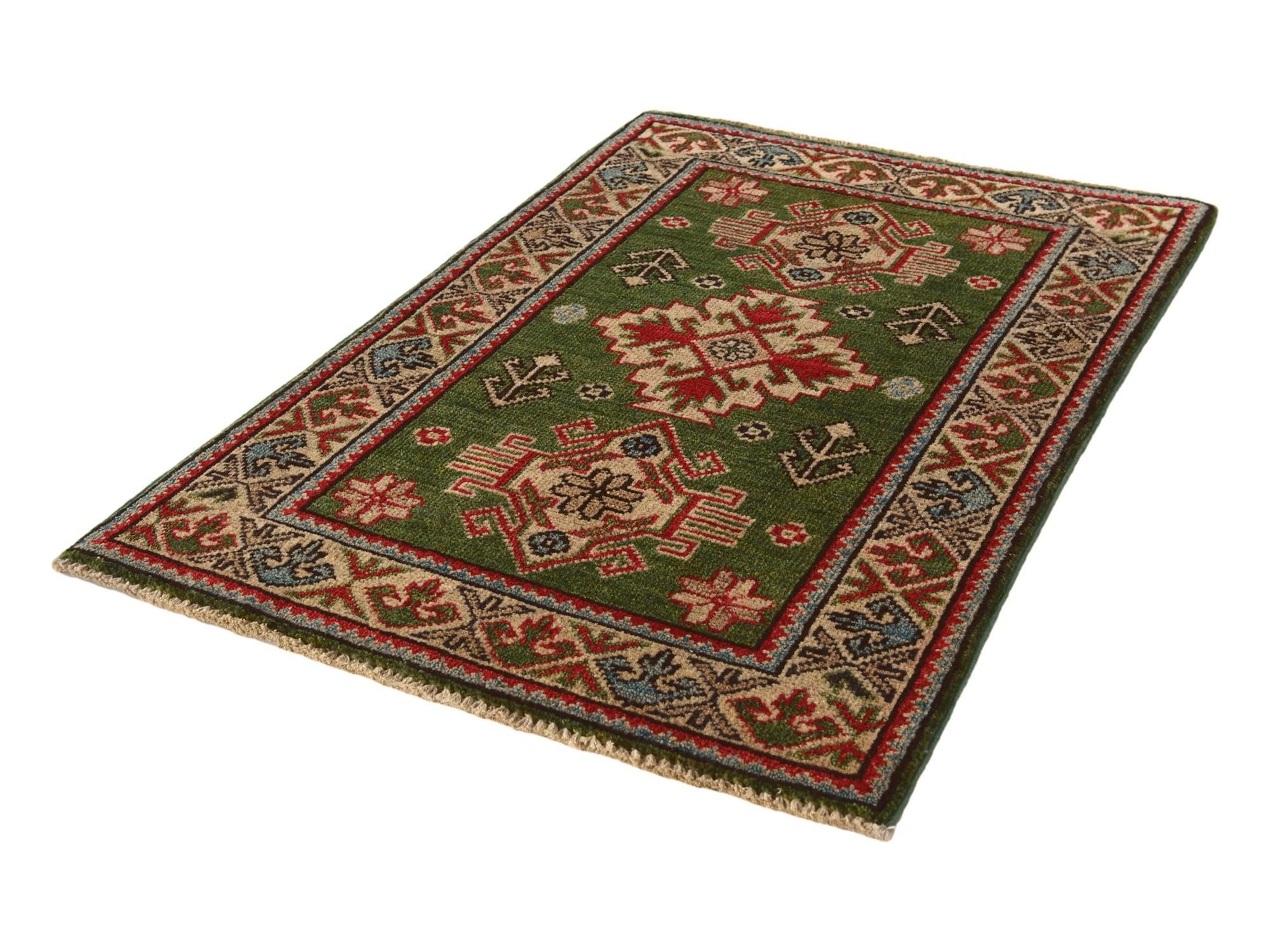 2' x 3' 1 Hand Knotted Kazak Rug