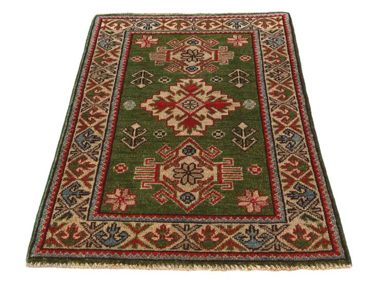 Detail image of 2' x 3' 1 Hand Knotted Kazak Rug