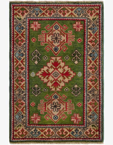 2' x 3' 1 Hand Knotted Kazak Rug