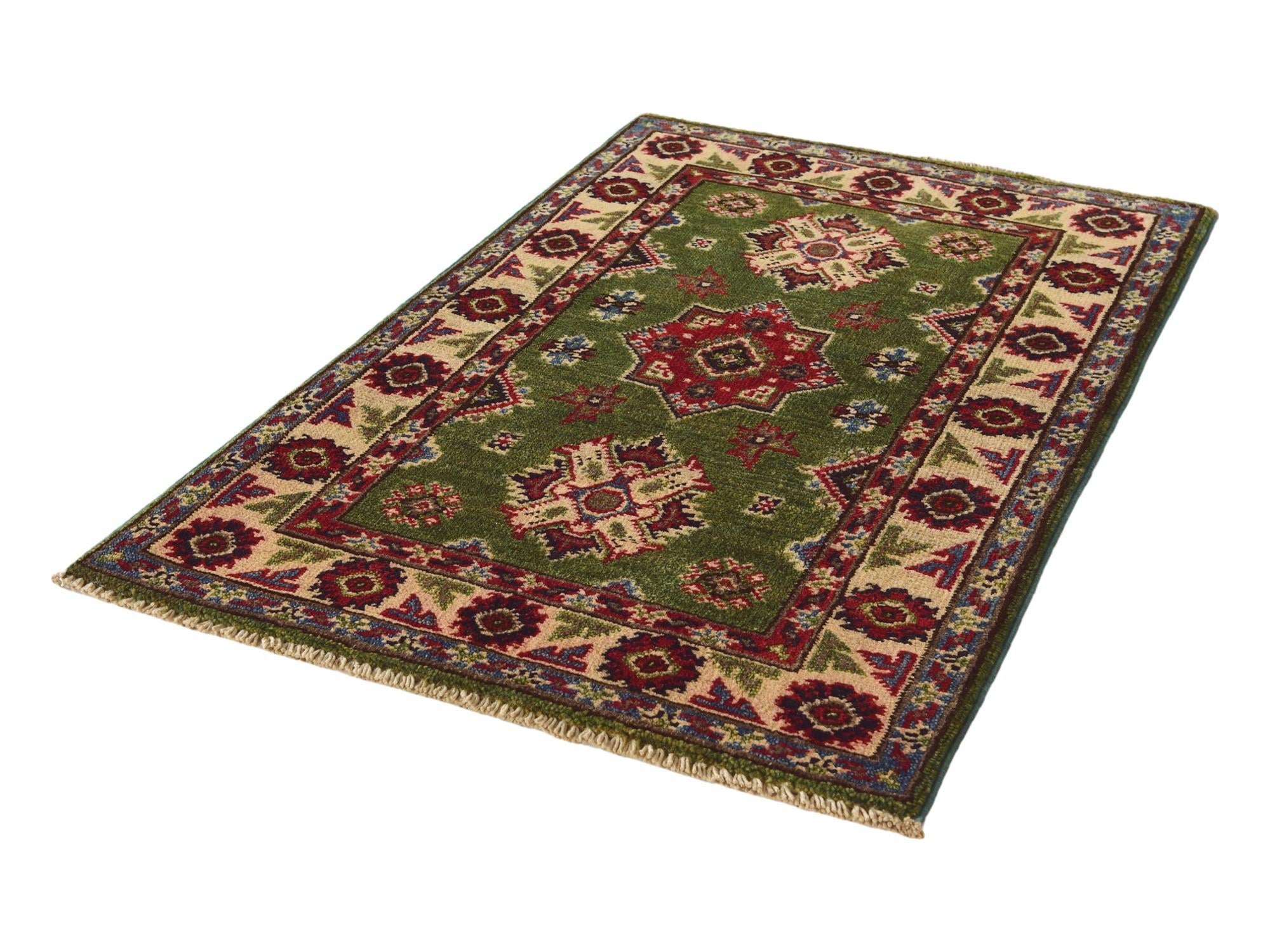 2' x 3' Hand Knotted Kazak Rug