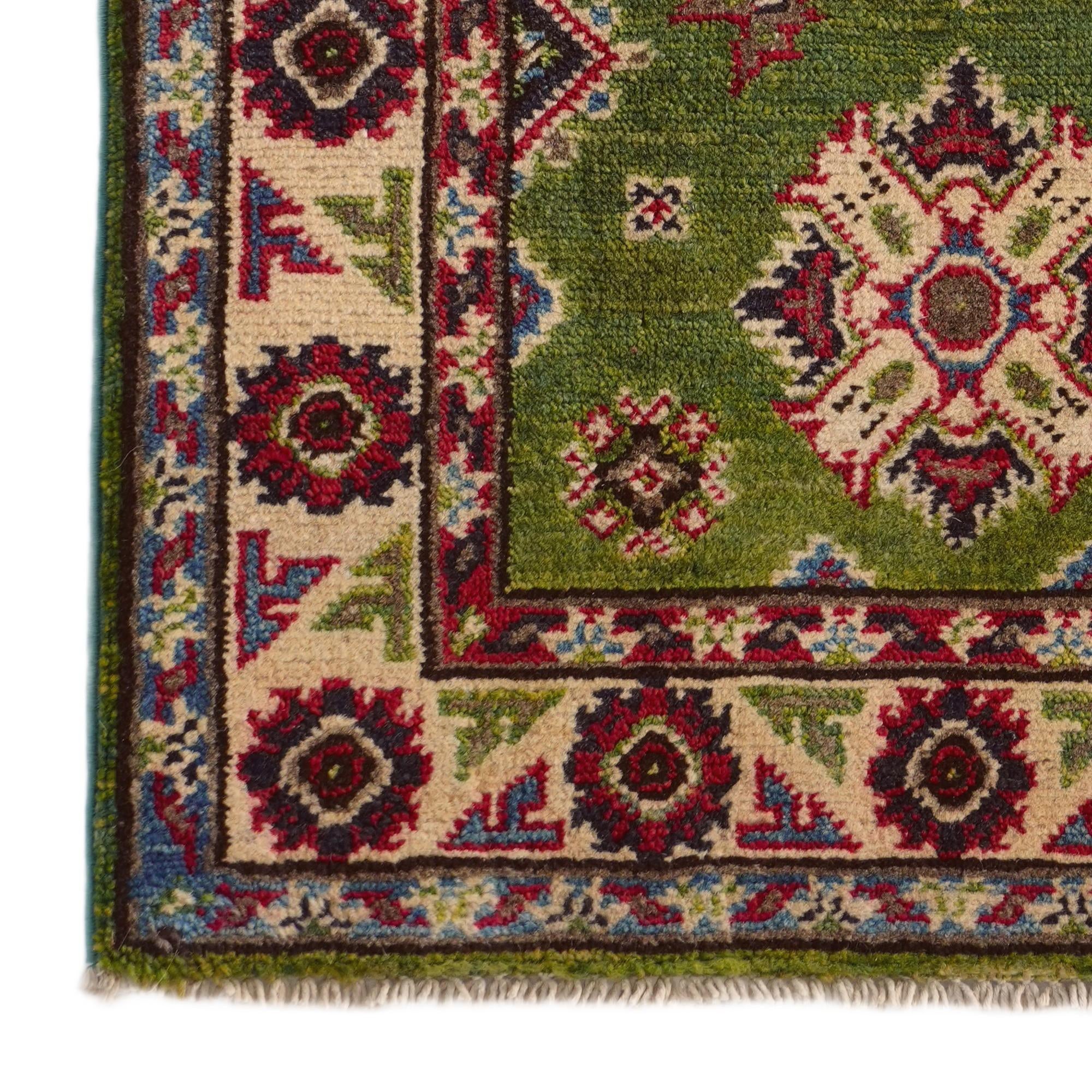 2' x 3' Hand Knotted Kazak Rug