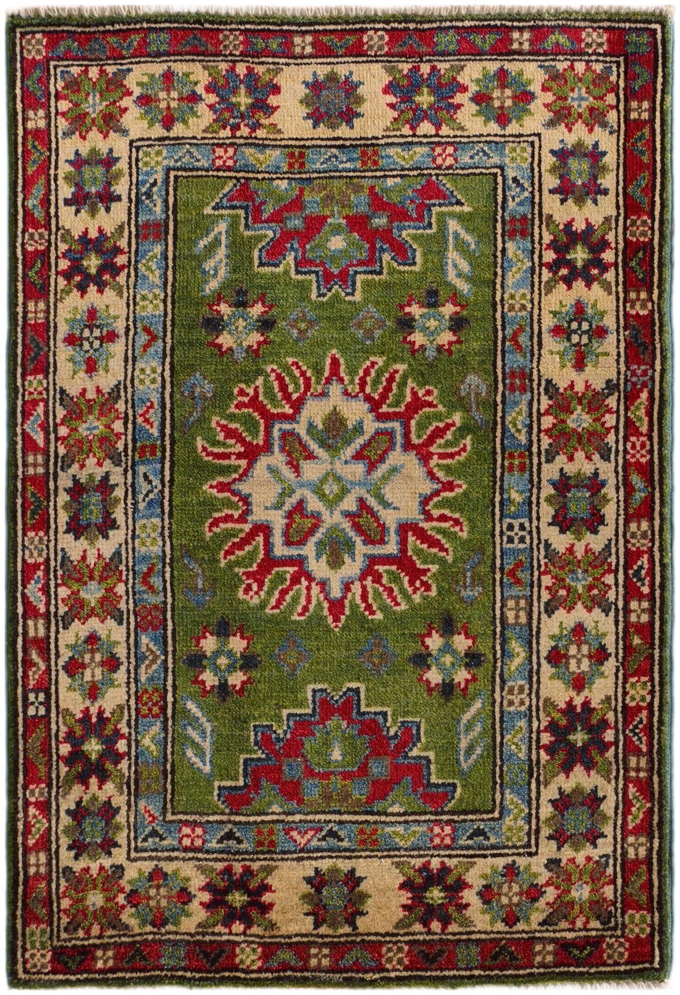 2' 1 x 3' Hand Knotted Kazak Rug