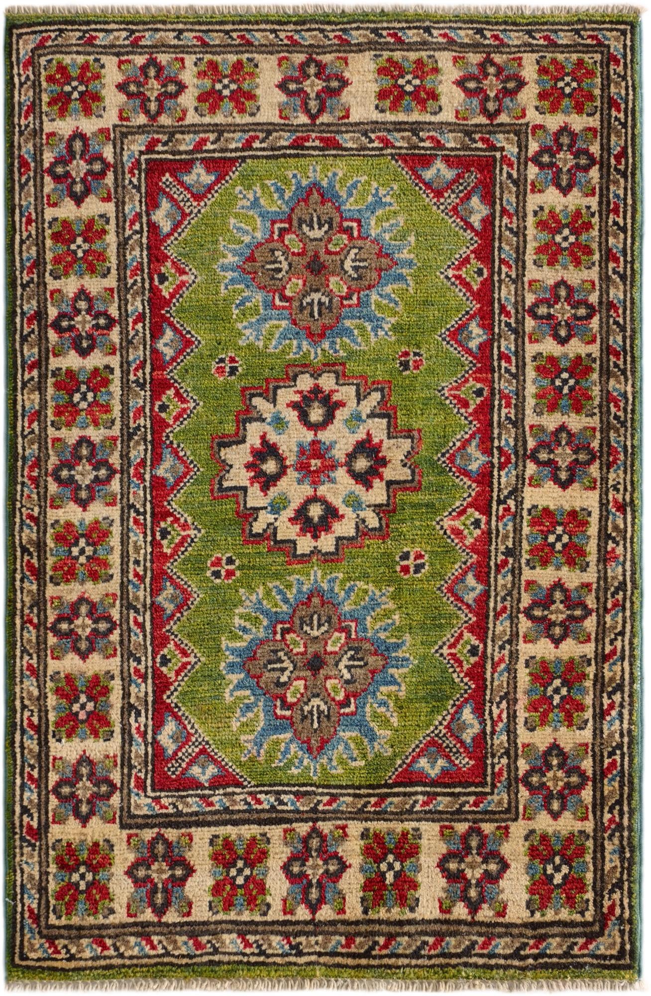 2' x 3' Hand Knotted Kazak Rug