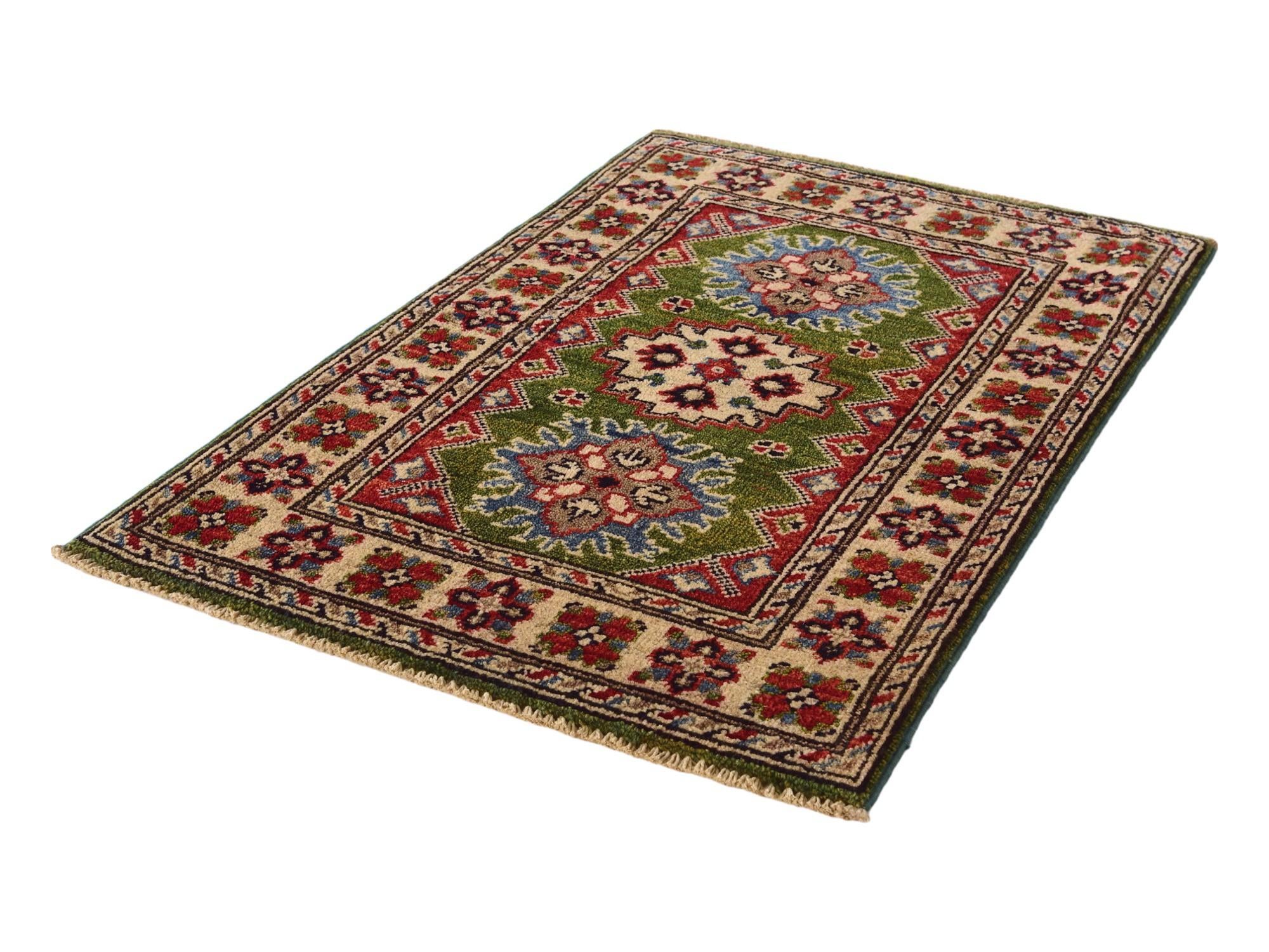 2' x 3' Hand Knotted Kazak Rug
