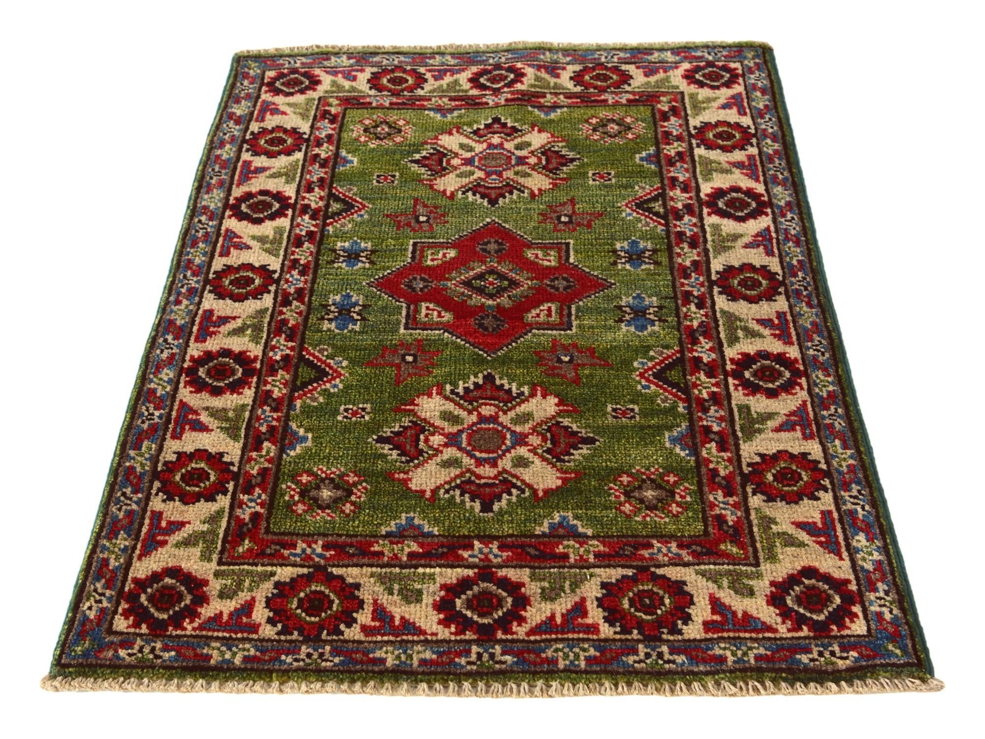 2' x 2' 11 Hand Knotted Kazak Rug