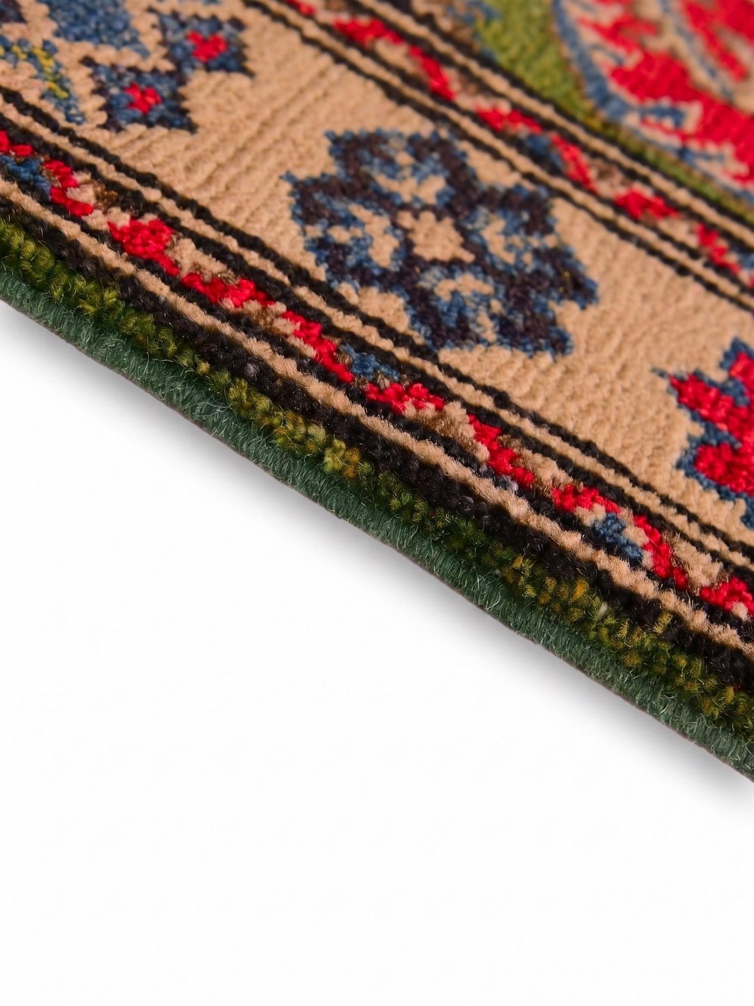 Detail image 8 of 12: 2' 1 x 2' 11 Hand Knotted Kazak Rug