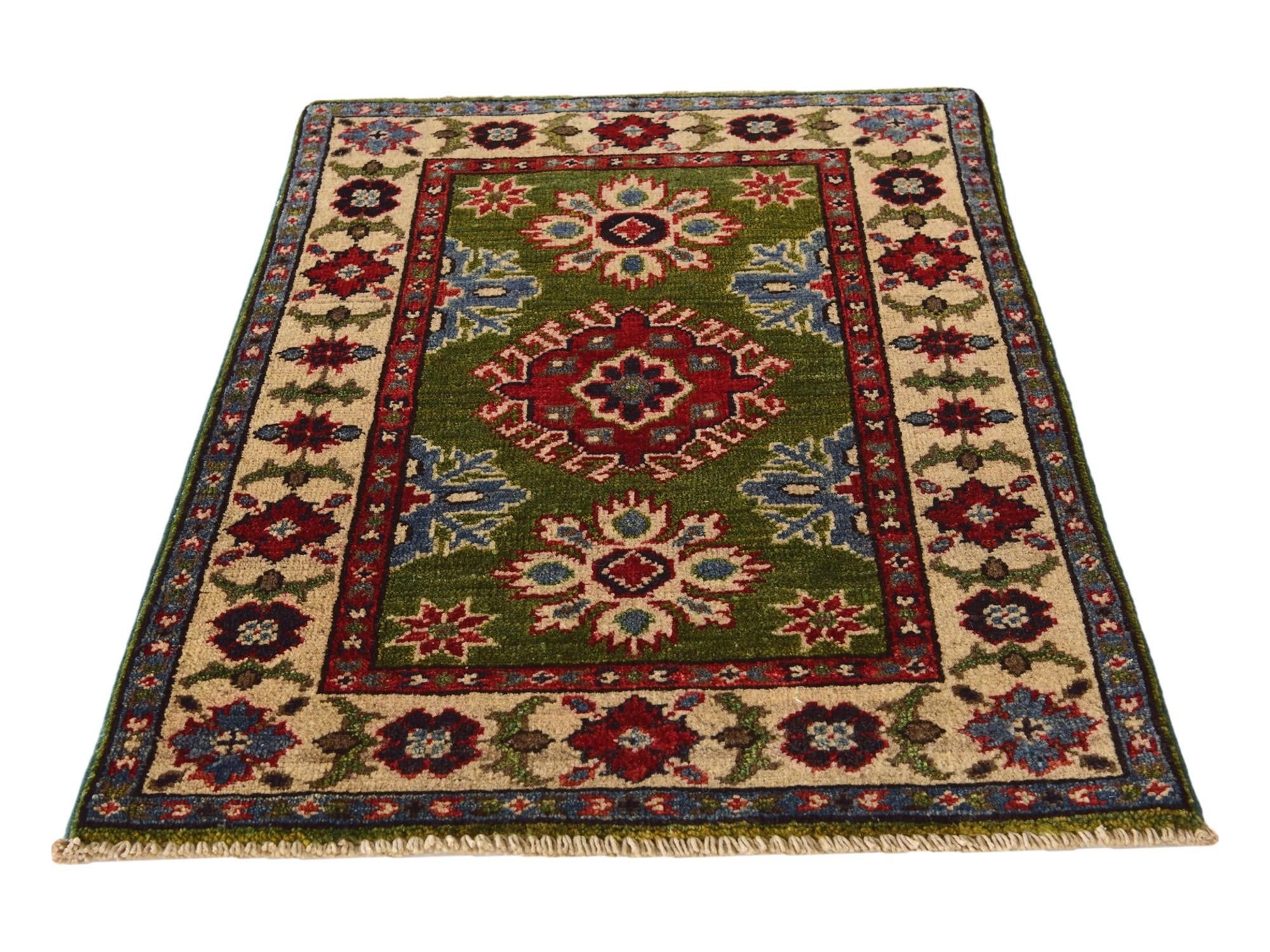 2' x 3' Hand Knotted Kazak Rug